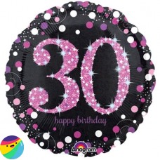 Folija balon - 30 Holografski roza